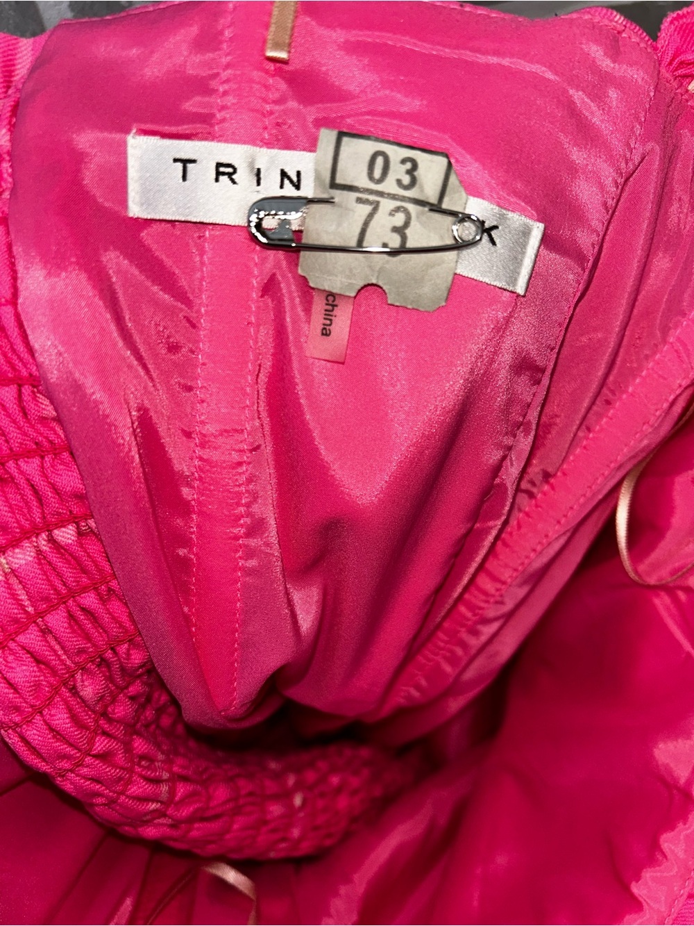 Trina Turk Pink Strapless Bustier Top Windowpane Plaid Barbiecore - Picture 6 of 7